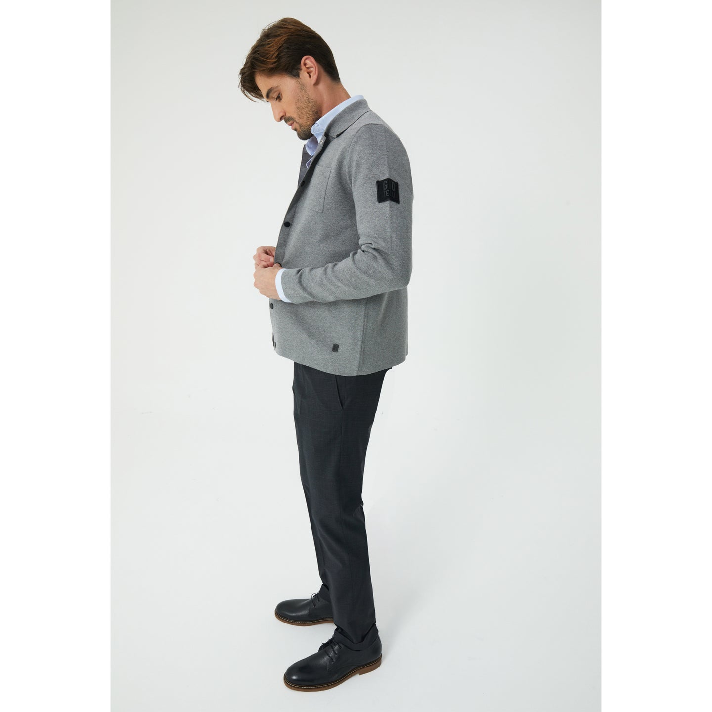 Grey Buttoned Cardigan